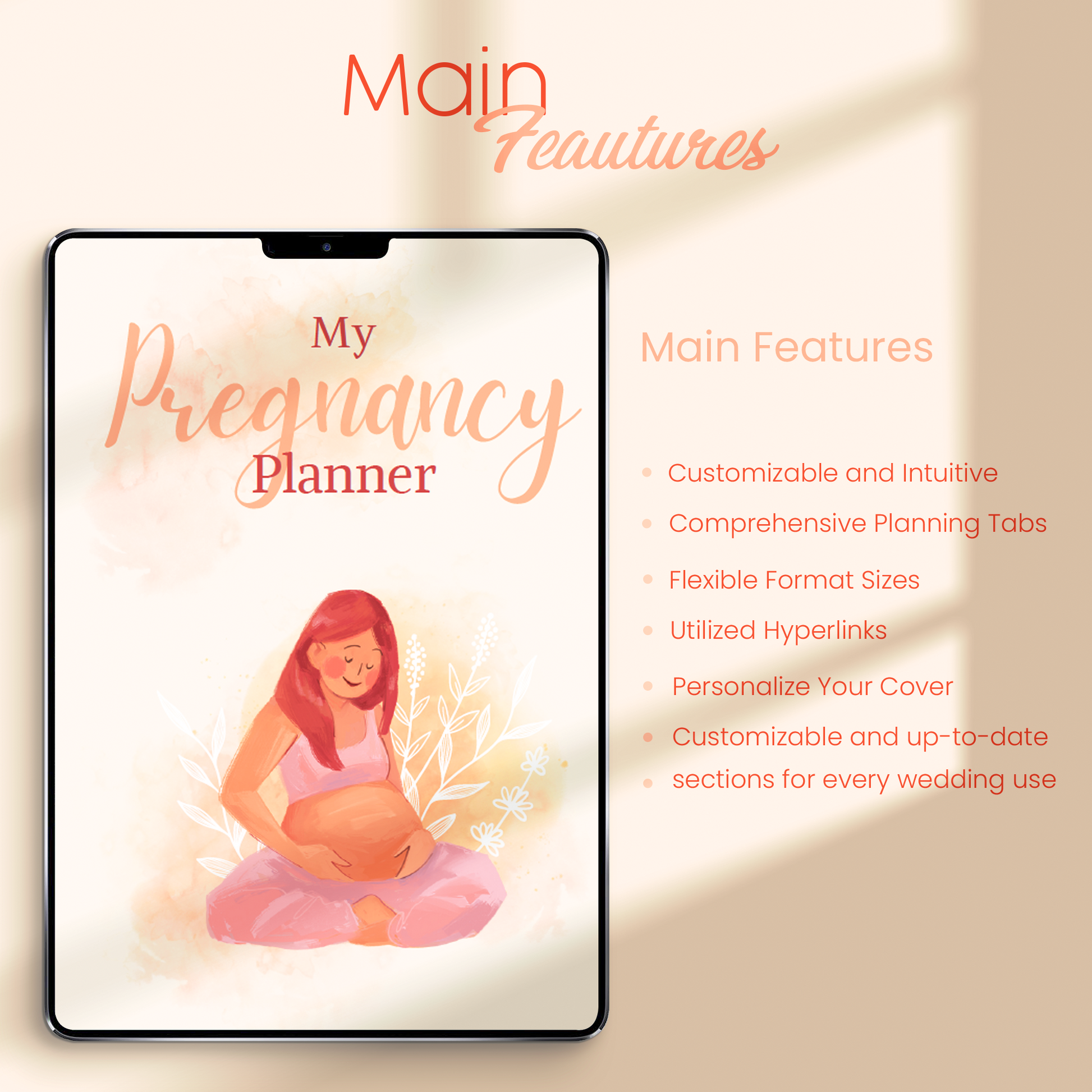 Birth plan section with customizable templates in the Pregnancy Planner