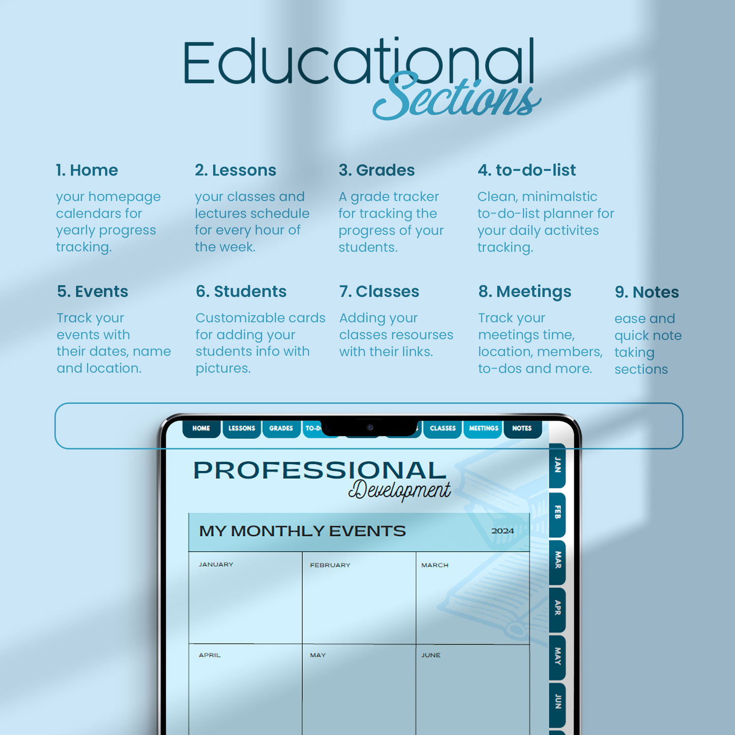 Resource management tools in the Teacher Planner for organizing classroom materials