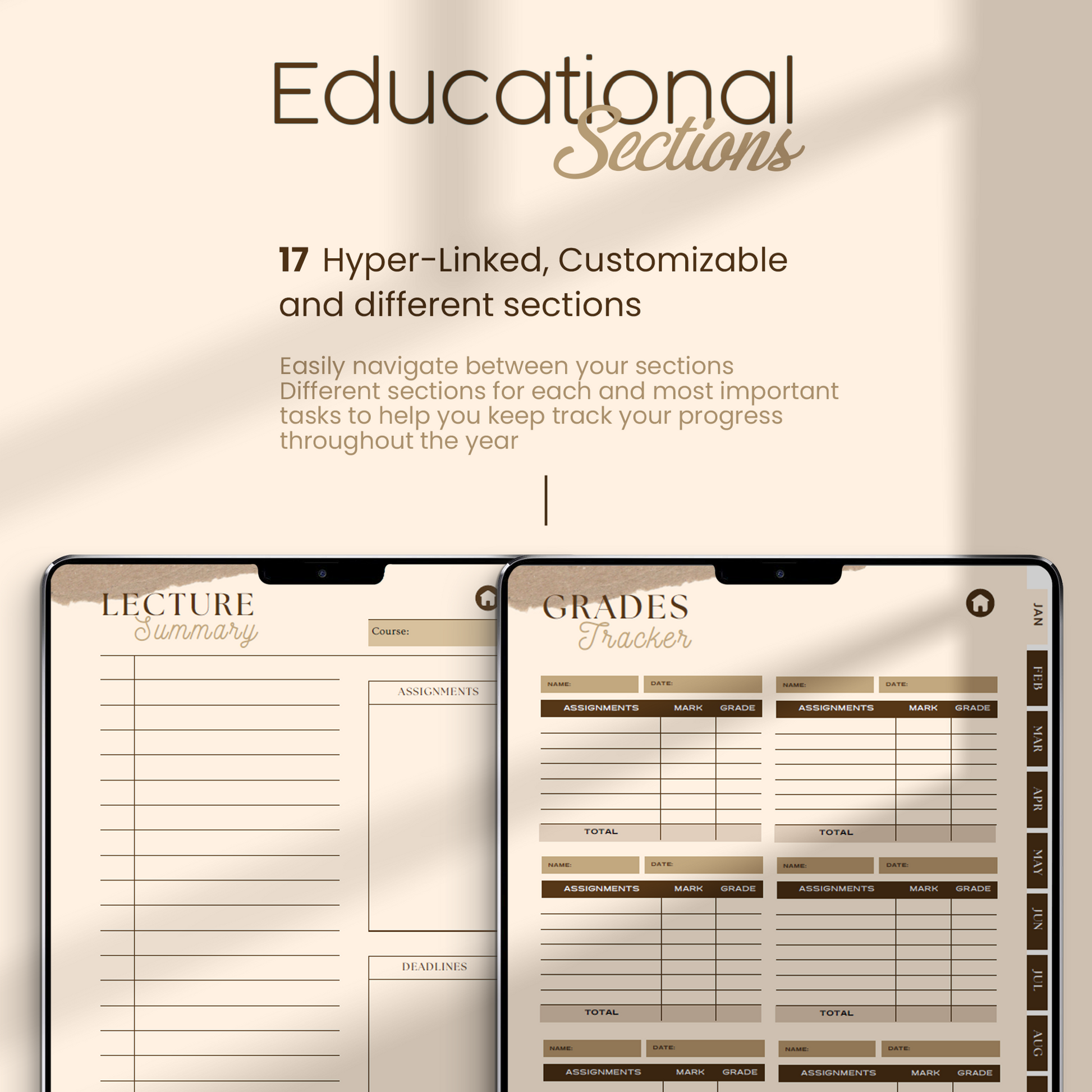 Motivational quotes and personalized stickers in the Student Planner for inspiration and creativity