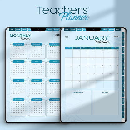 Lesson planning pages in the Digital Teacher Planner for structured teaching.