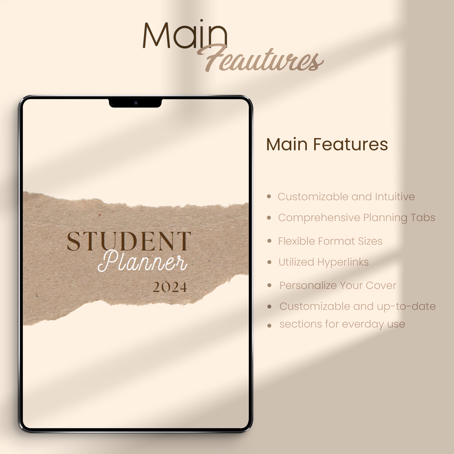 Customizable weekly and monthly layouts in the Student Planner for effective time management