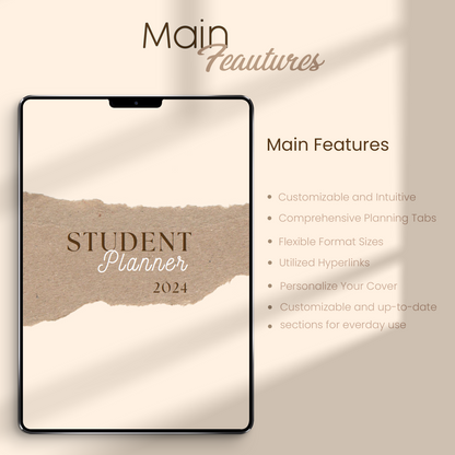 Customizable weekly and monthly layouts in the Student Planner for effective time management