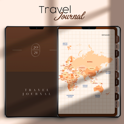 Accommodation planning page in the Travel Digital Planner with check-in and check-out details