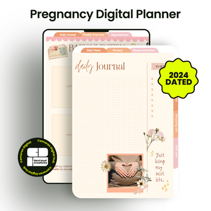 Pregnancy Planner cover with a calming and nurturing design for expectant mothers